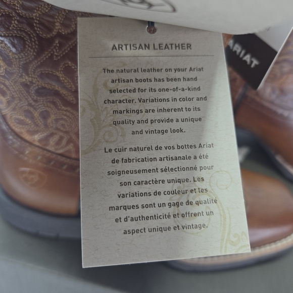 Ariat Women’s Round Up Remuda Brown Leather Cowboy Boots Women's 5.5 or 4 Youth - Picture 14 of 16